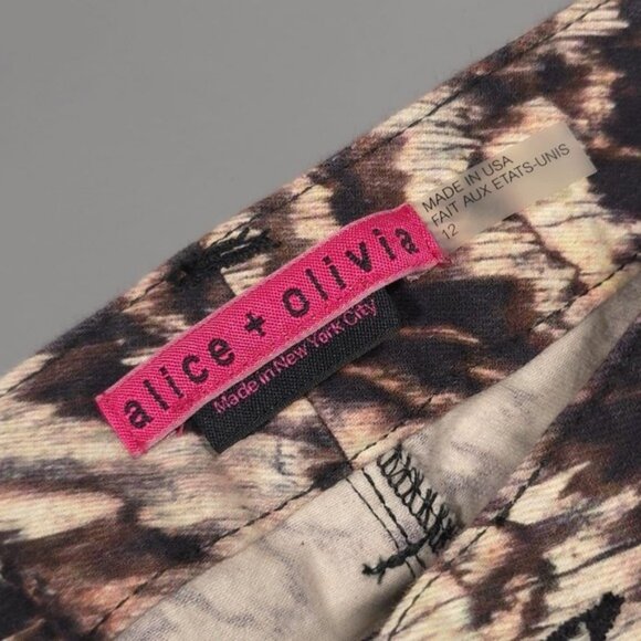 NWT alice + olivia Women's Jeans 12 Tiger Eye USA🇺🇸MADE Skinny C301178885 - Picture 3 of 13